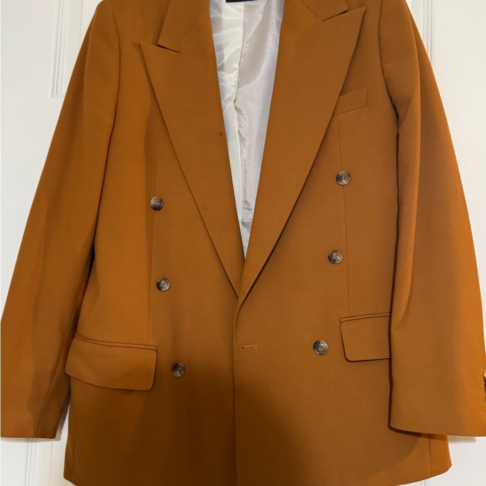 ASOS Camel Blazer with Black Collar